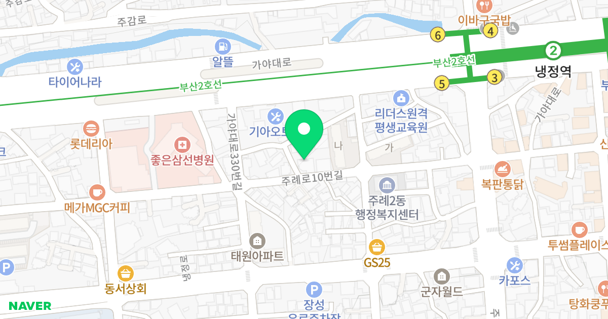 경보포유 위치 지도 - 부산광역시 사상구 가야대로330번길 7-14