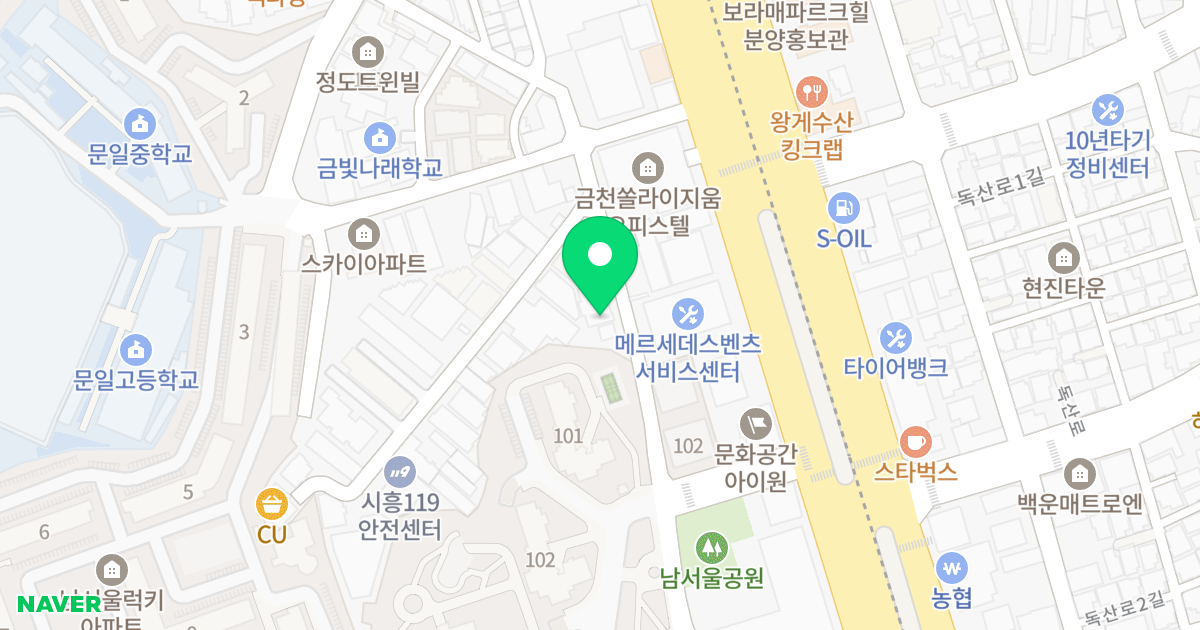 대동리버파크빌 위치 지도 - 서울특별시 금천구 시흥대로41길 49