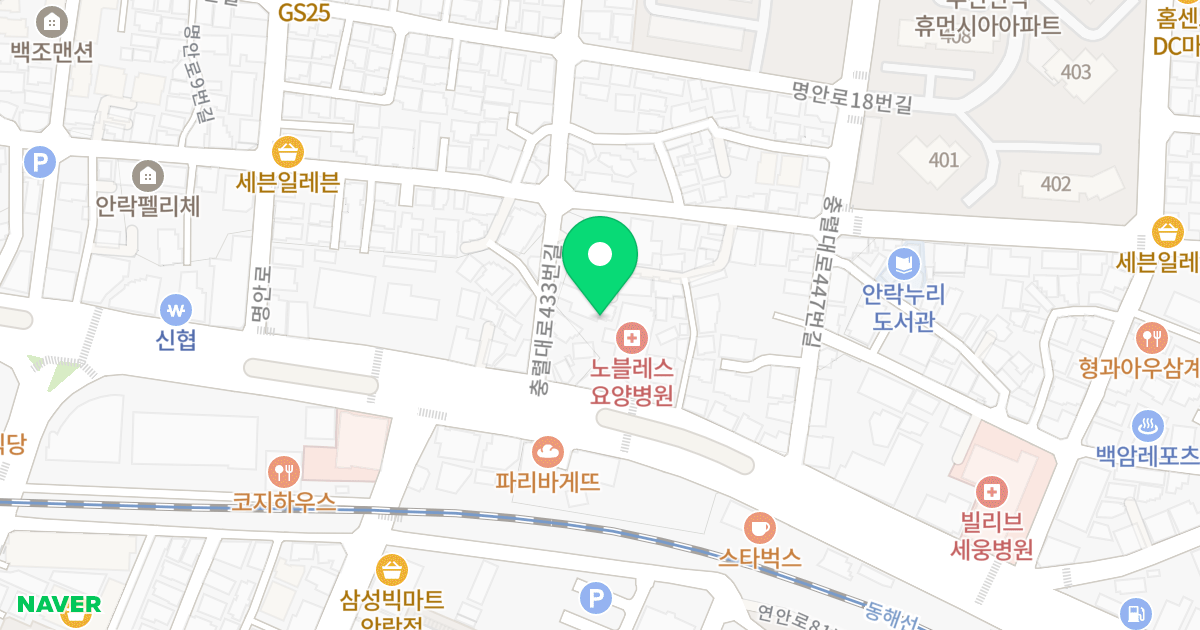 이즈플러스빌 위치 지도 - 부산광역시 동래구 충렬대로433번길 8