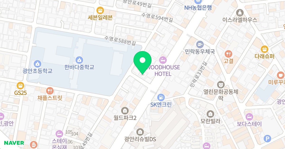 윤성파크빌 위치 지도 - 부산광역시 수영구 광남로 175-6