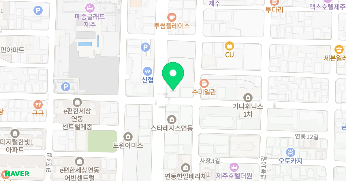 세인트스톤 더 부티크 위치 지도 - 제주특별자치도 제주시 신광로 91