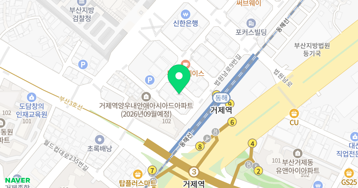 (1496-2) 위치 지도 - 부산광역시 연제구 법원남로9번길 26