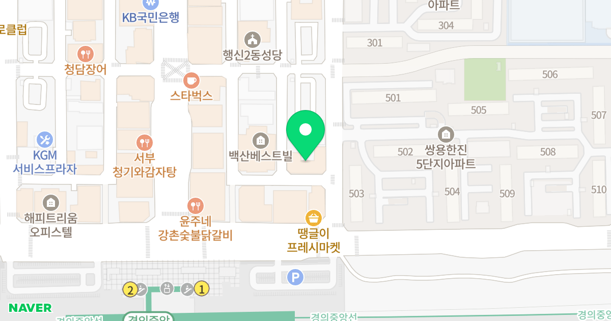 에버그린 위치 지도 - 경기도 고양시 덕양구 용현로 7