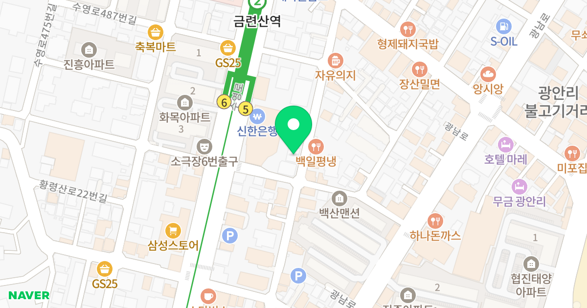 푸른마을 위치 지도 - 부산광역시 수영구 남천바다로10번길 34