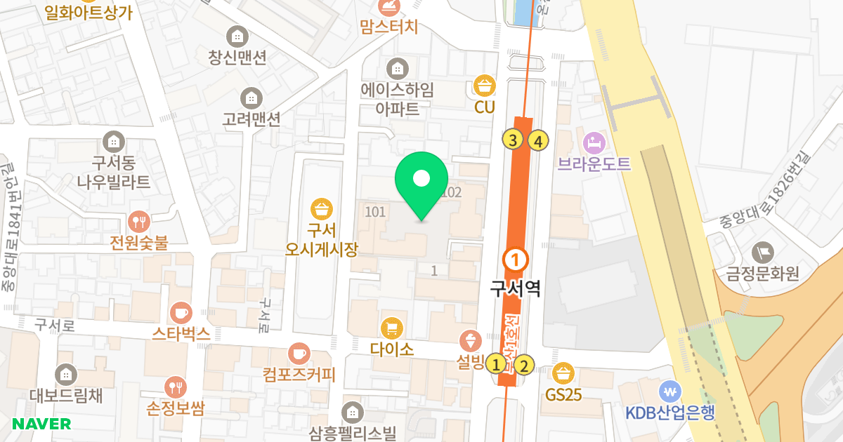 구서역 두산위브 포세이돈 위치 지도 - 부산광역시 금정구