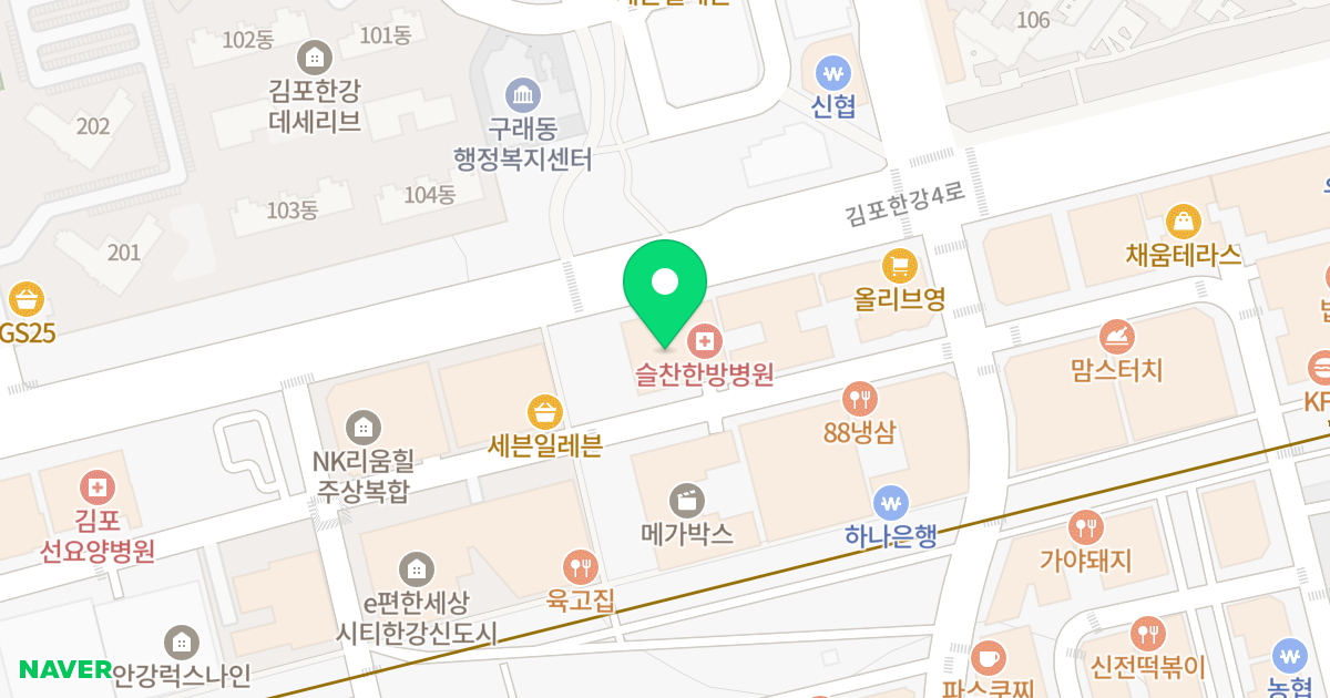 앨리츠골드 오피스텔 위치 지도 - 경기도 김포시 김포한강4로 535
