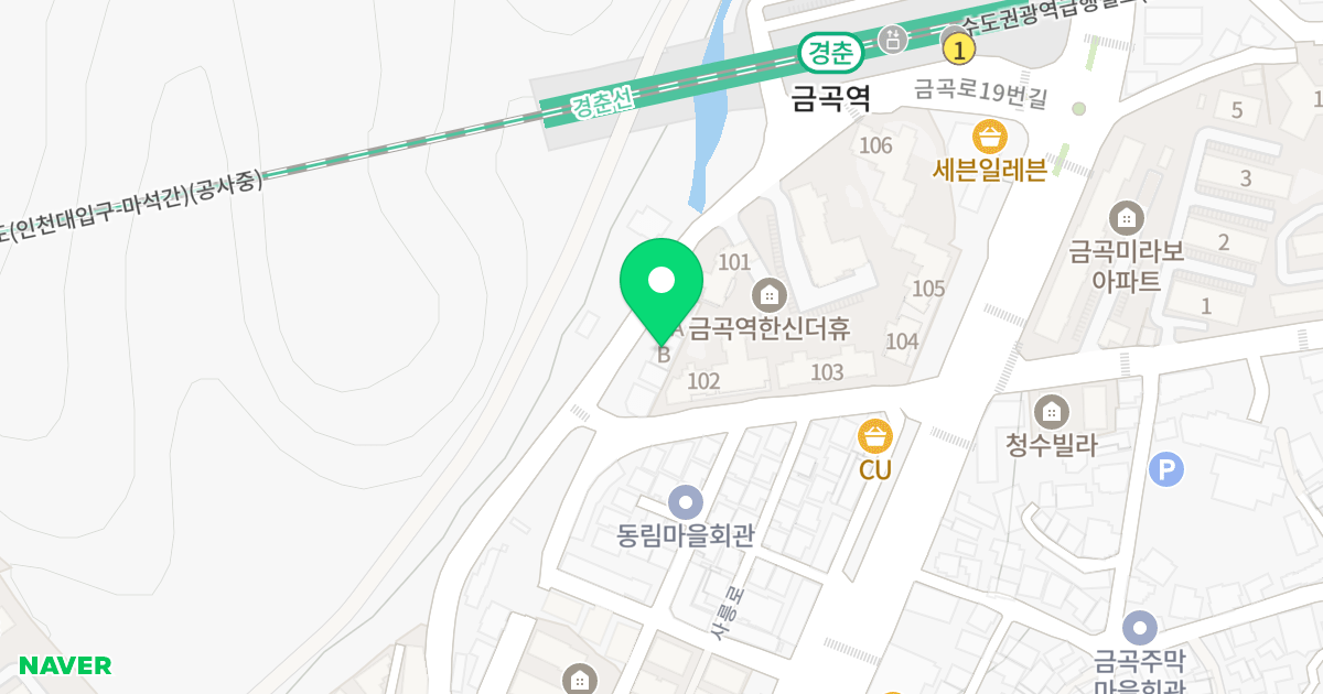 지엠빌비 위치 지도 - 경기도 남양주시 금곡로19번길 32