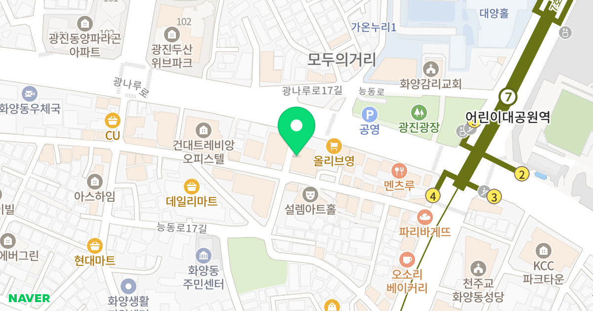 하이뷰오피스텔 위치 지도 - 서울특별시 광진구 광나루로 386