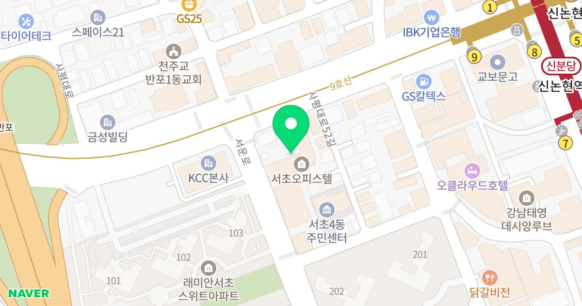 서초오피스텔 위치 지도 - 서울특별시 서초구 서운로 226