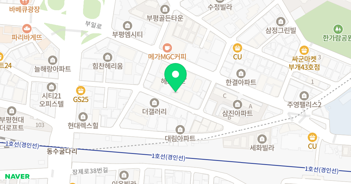 서린레이크 위치 지도 - 인천광역시 부평구