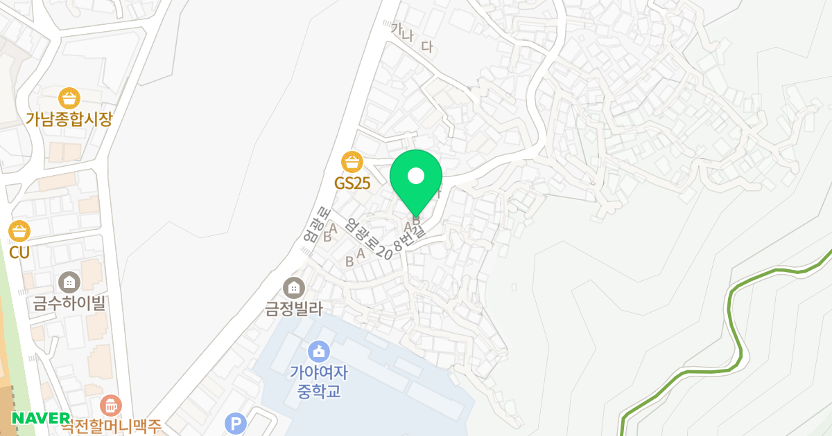 (408-268) 위치 지도 - 부산광역시 부산진구 엄광로208번길 17