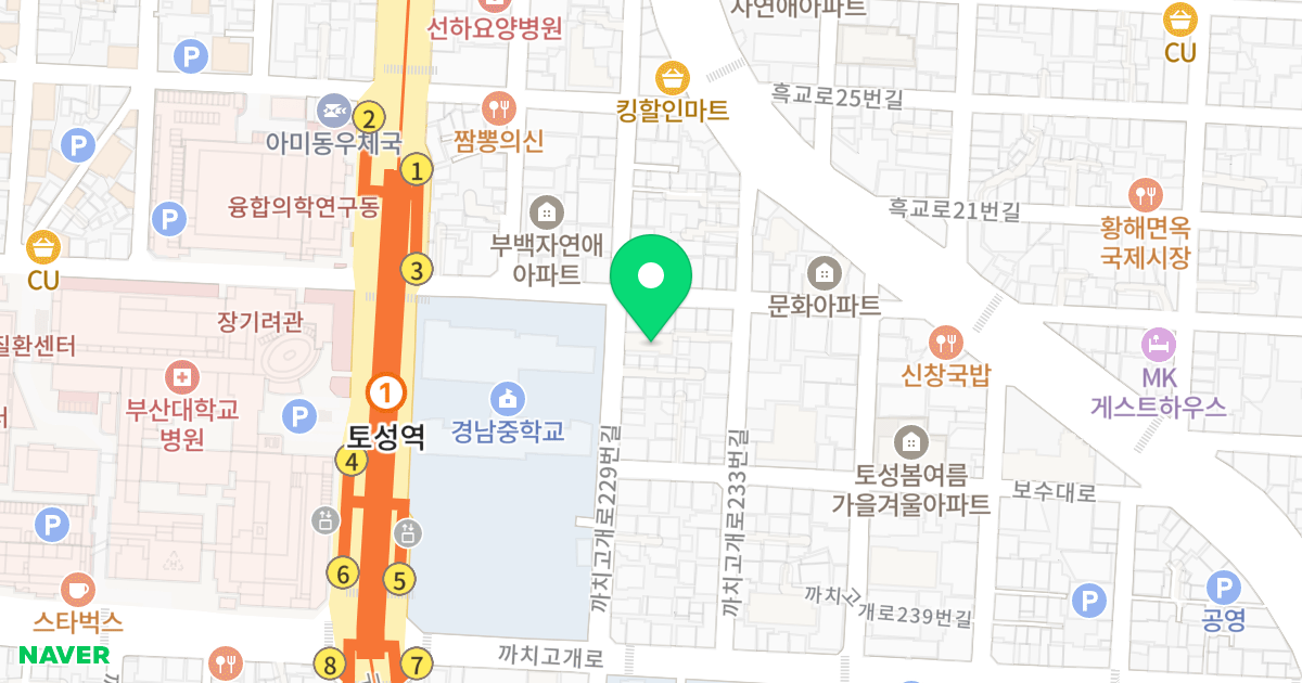 드림빌리지 위치 지도 - 부산광역시 서구 까치고개로229번길 30