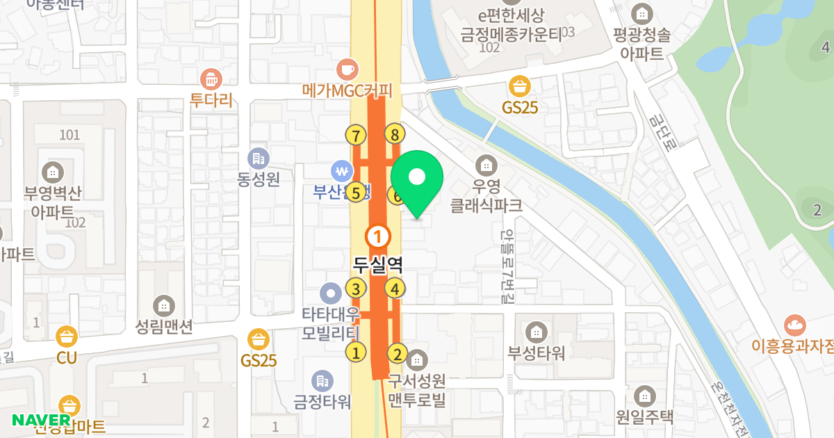 골든하이츠 위치 지도 - 부산광역시 금정구 중앙대로 1936-1