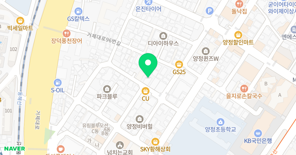 유림제우스B 위치 지도 - 부산광역시 연제구 거제천로9번길 8