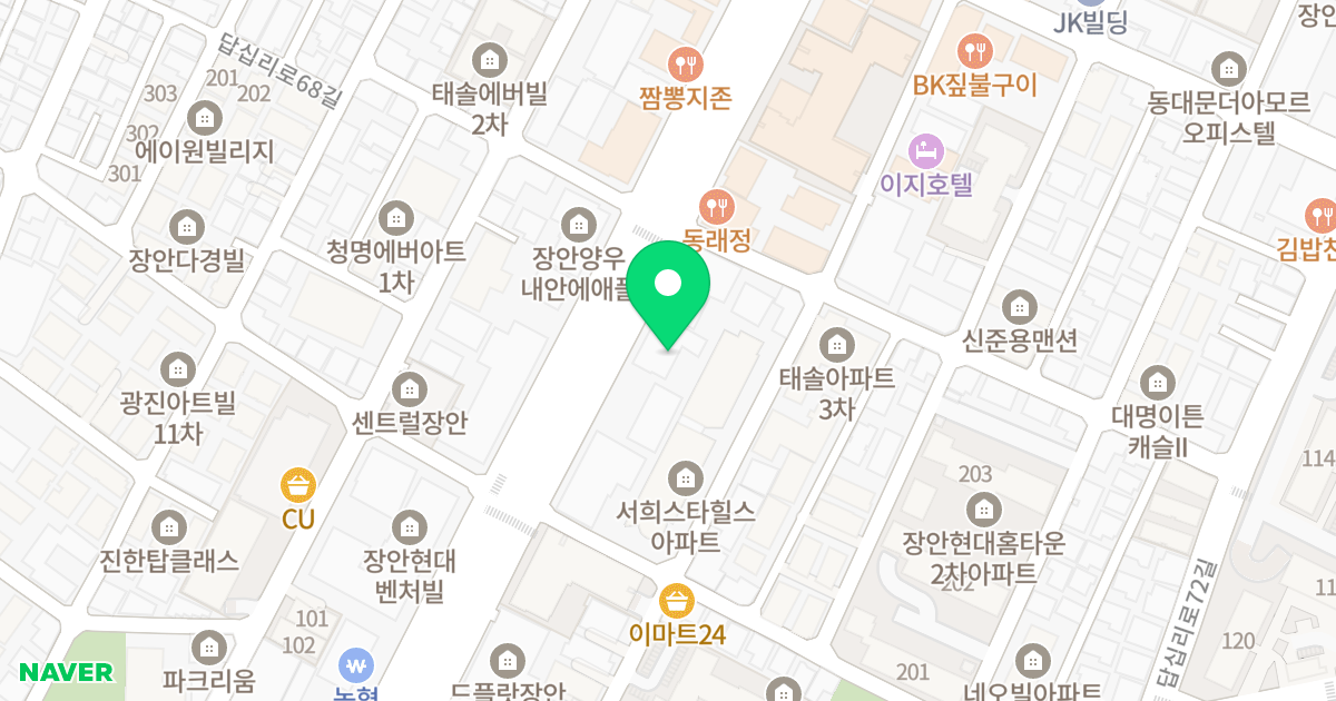 케이타워 위치 지도 - 서울특별시 동대문구 장한로 98