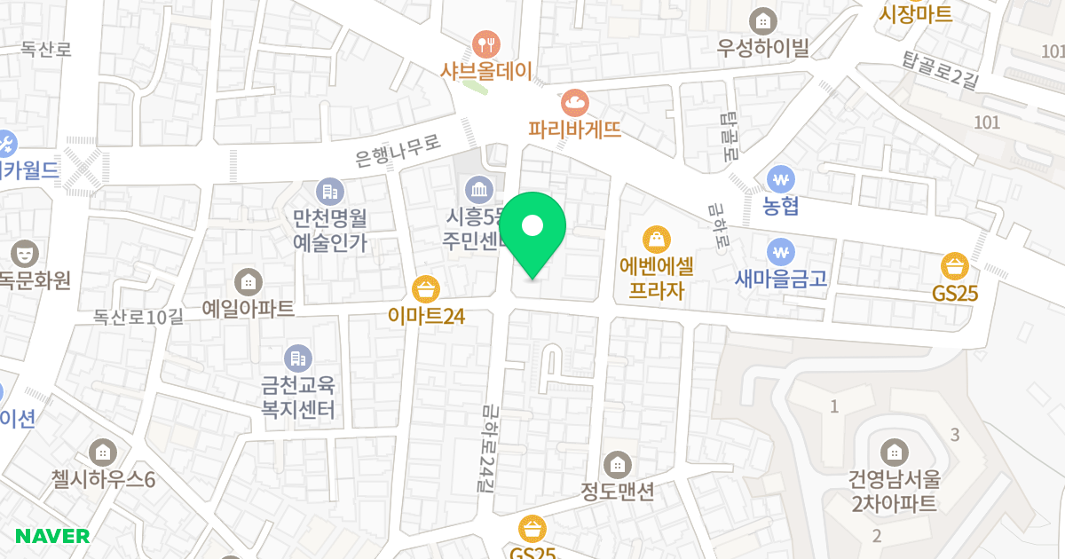 백운우리빌 위치 지도 - 서울특별시 금천구 독산로10길 51