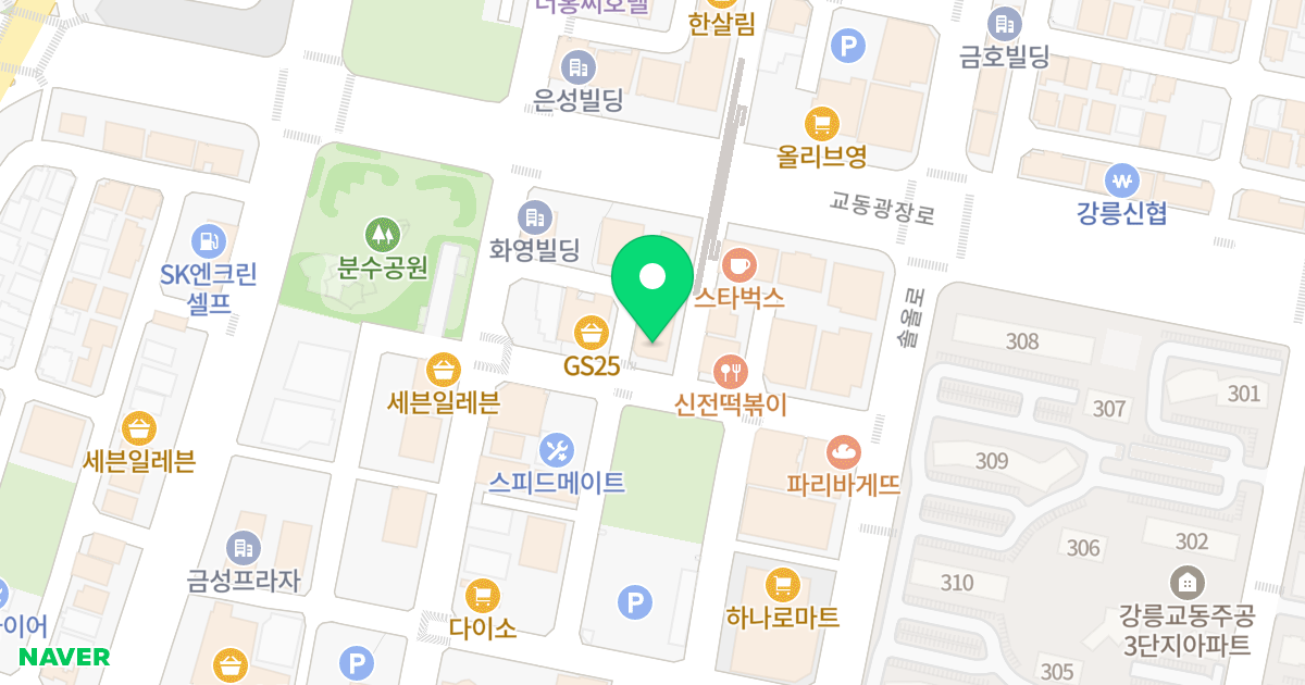 (1883-6) 위치 지도 - 강원특별자치도 강릉시 솔올로5번길 47