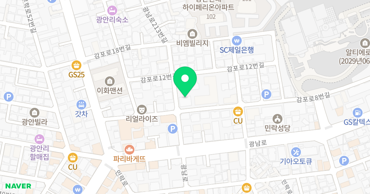 이븐2 위치 지도 - 부산광역시 수영구 광남로213번길 16