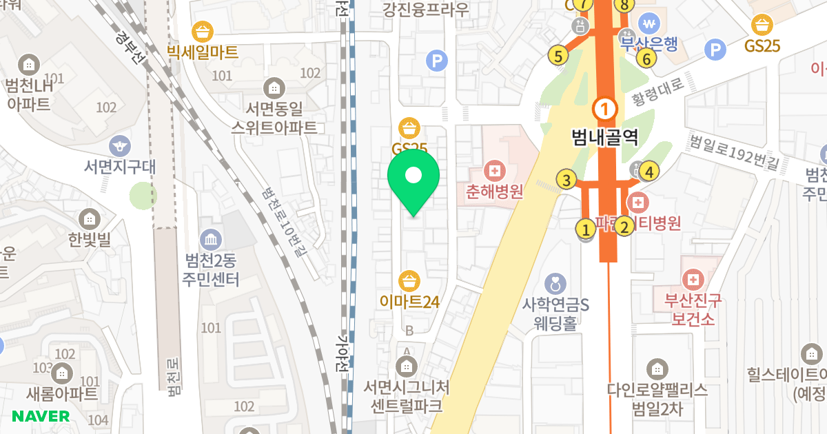 영진아트빌 위치 지도 - 부산광역시 부산진구 신천대로71번길 61