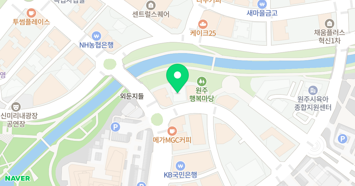 (1910-2) 위치 지도 - 강원특별자치도 원주시