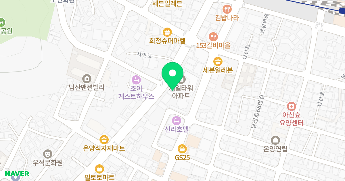 주1동 위치 지도 - 충청남도 아산시 시민로 344