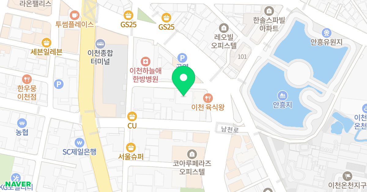 1동 위치 지도 - 경기도 이천시 중리천로 112-7