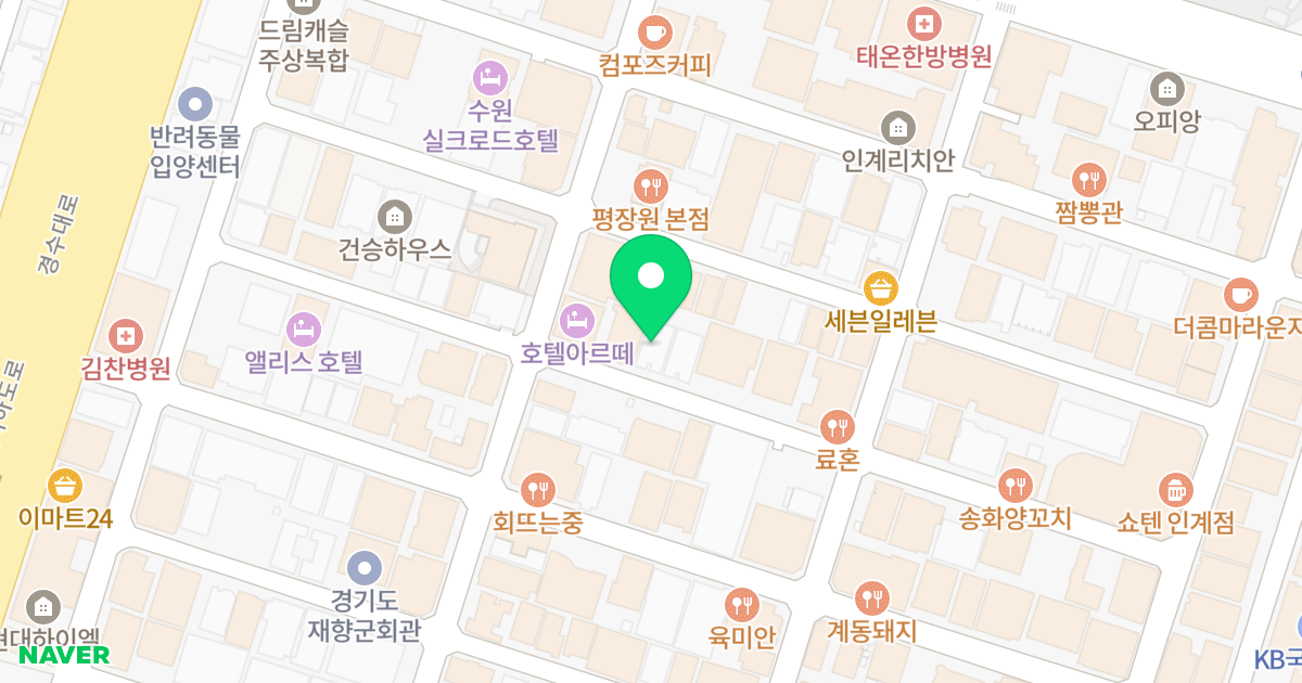 (1033-15) 위치 지도 - 경기도 수원시 팔달구