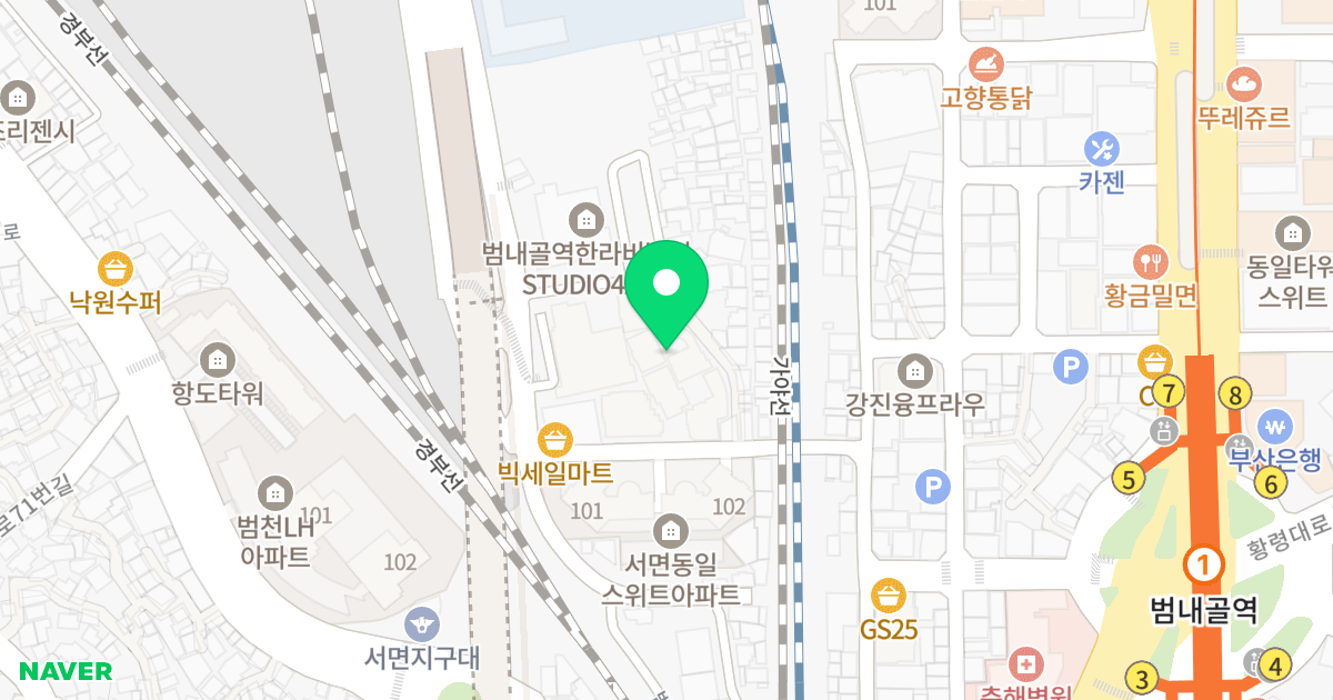 골든 팰리스 더 리치 위치 지도 - 부산광역시 부산진구 범천로12번길 13
