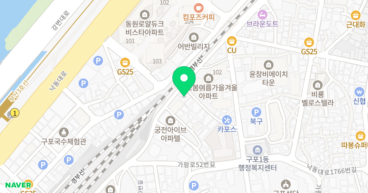 웅진 아름누리 위치 지도 - 부산광역시 북구