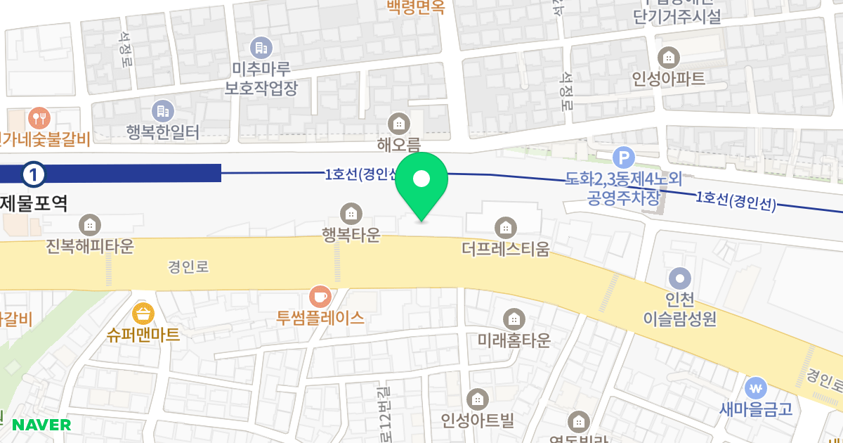 더젠씨티 위치 지도 - 인천광역시 미추홀구 경인로 159