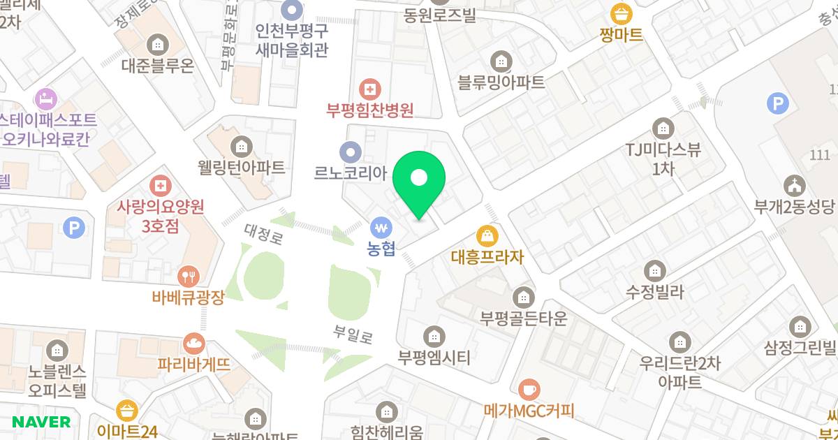 뉴에이스 위치 지도 - 인천광역시 부평구 충선로 3