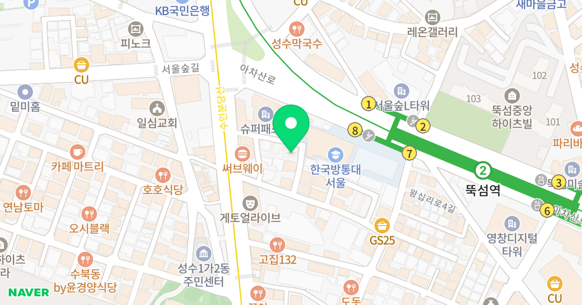 뚝섬리치빌 위치 지도 - 서울특별시 성동구 왕십리로10길 5-13