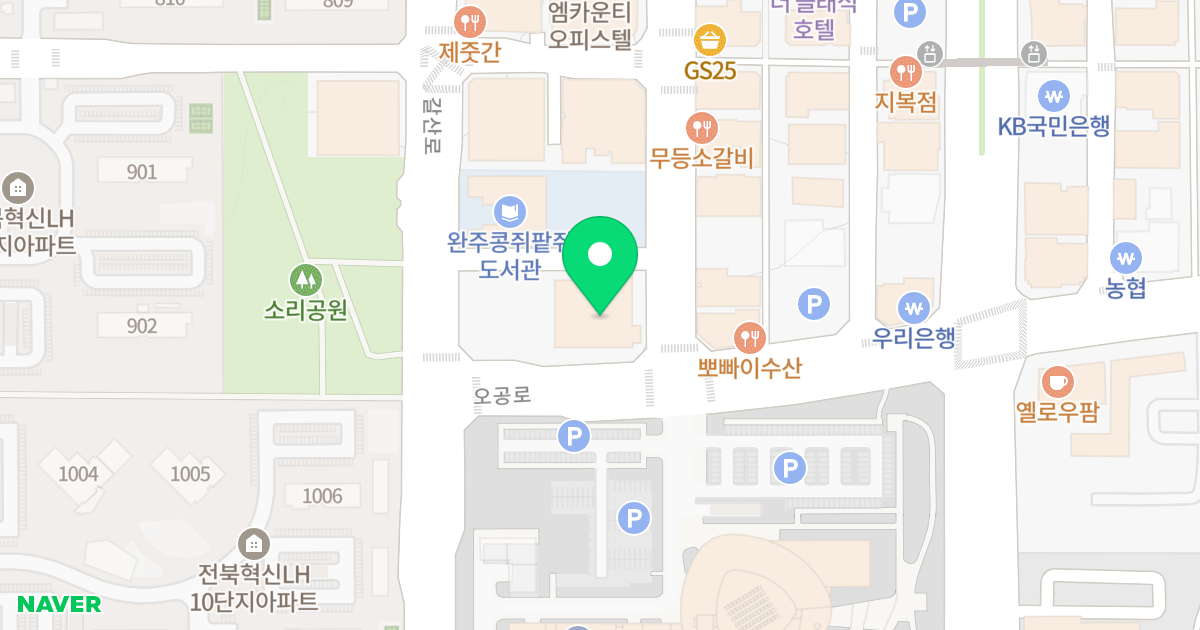 케렌시아 T-Class 위치 지도 - 전북특별자치도 완주군 이서면 오공로 11-3