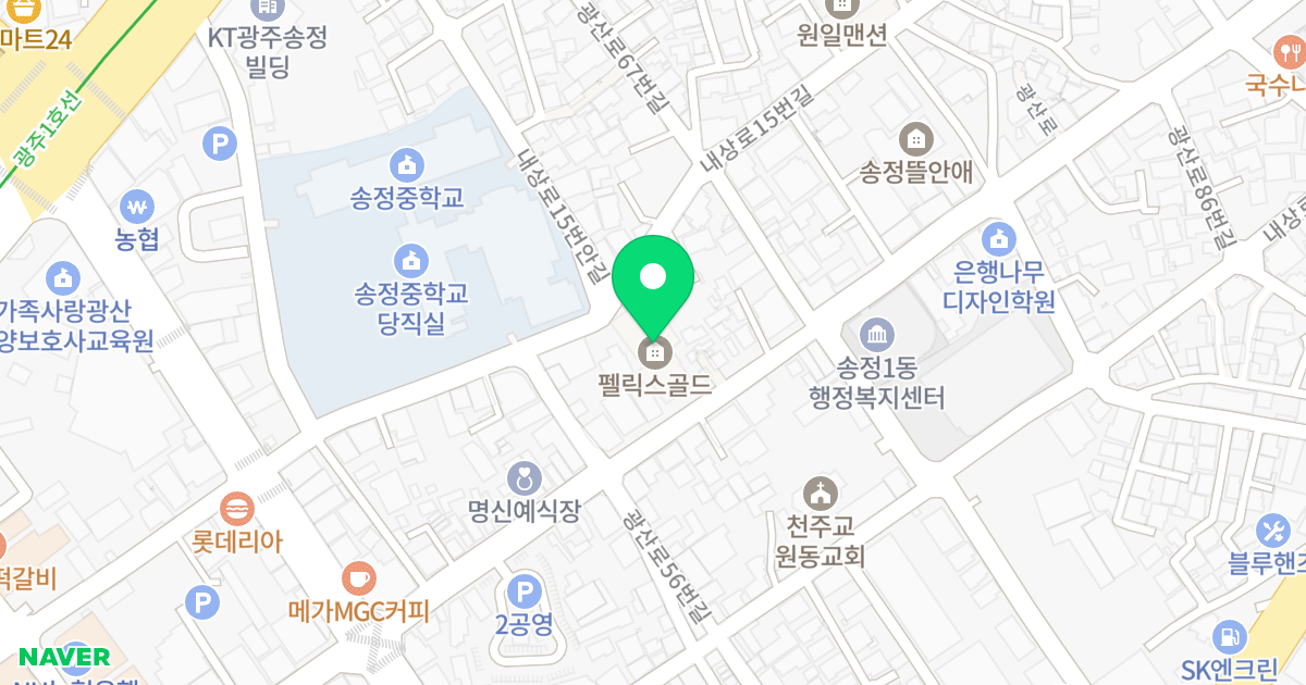 펠릭스골드 주상복합 위치 지도 - 광주광역시 광산구 광산로 61
