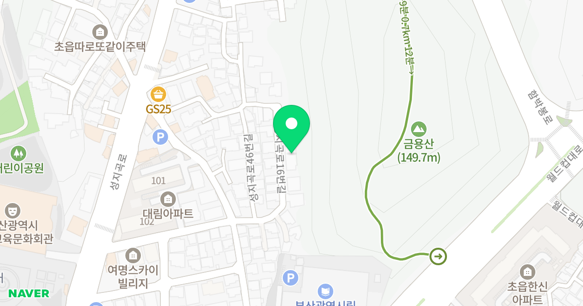수림화이트빌 위치 지도 - 부산광역시 부산진구 성지곡로16번길 48