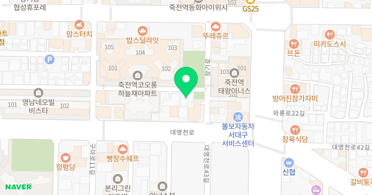 엠코시티 위치 지도 - 대구광역시 달서구 용산로12길 88