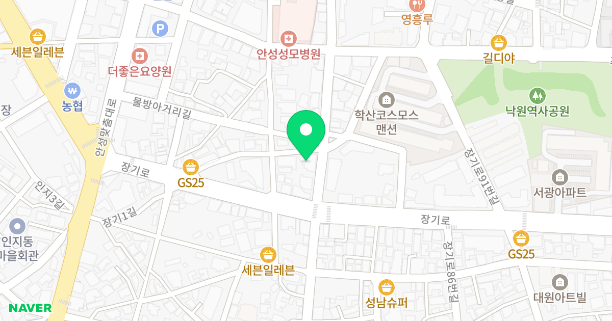 1동 위치 지도 - 경기도 안성시 중앙로400번길 58