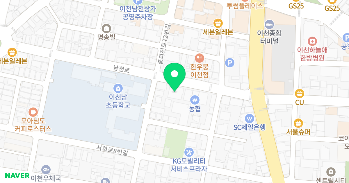 이천파크뷰2 위치 지도 - 경기도 이천시 남천로 72