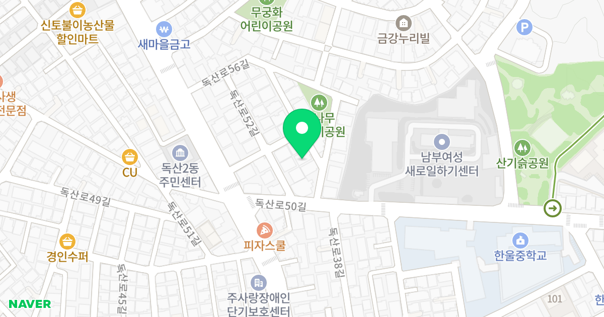 금산캐슬 위치 지도 - 서울특별시 금천구 독산로56길 18-20