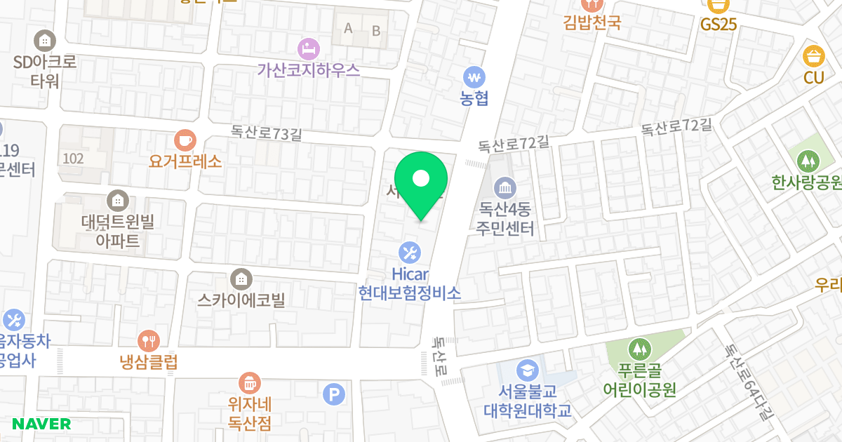 명성팰리스 위치 지도 - 서울특별시 금천구 독산로 229