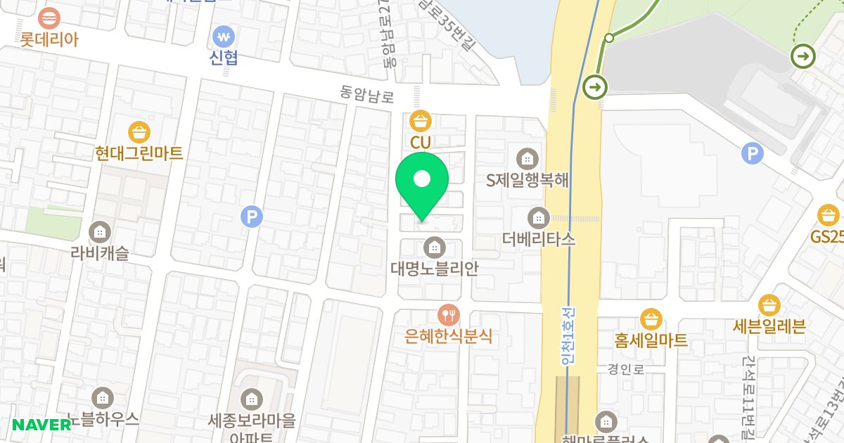 CM하우스 위치 지도 - 인천광역시 부평구 백범로406번길 50-3
