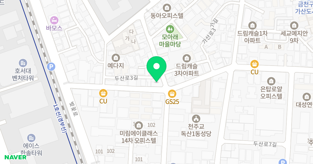 미림A-클래스 위치 지도 - 서울특별시 금천구 가산로3길 118