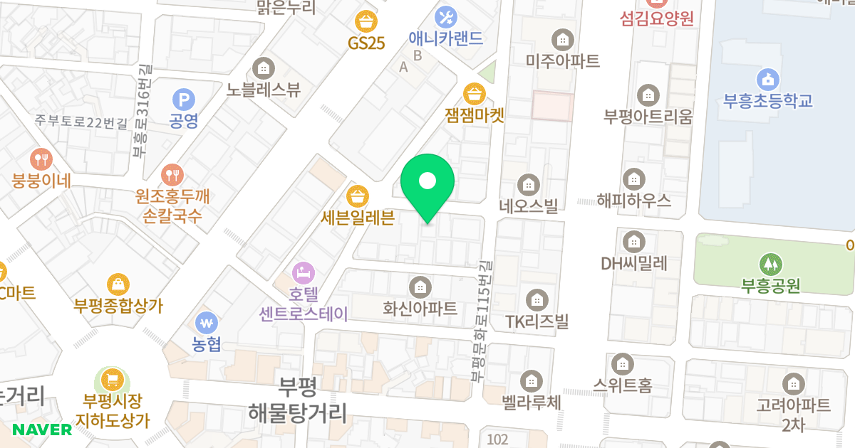 광진오피스텔 위치 지도 - 인천광역시 부평구 장제로109번길 17