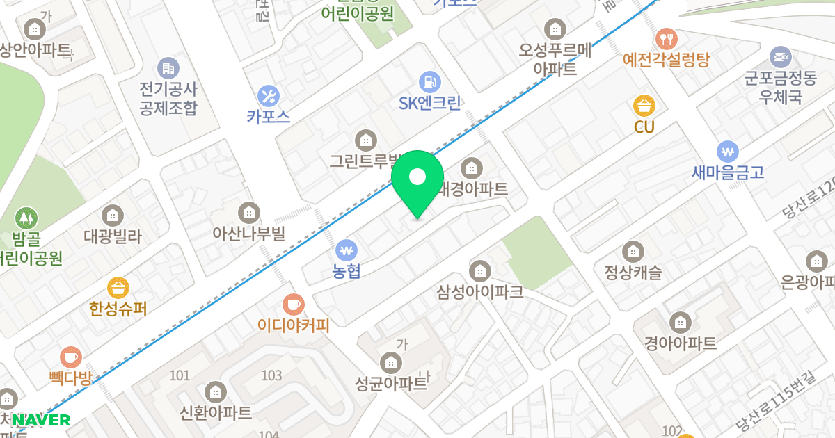 길남타운 위치 지도 - 경기도 군포시 금재로1번길 19