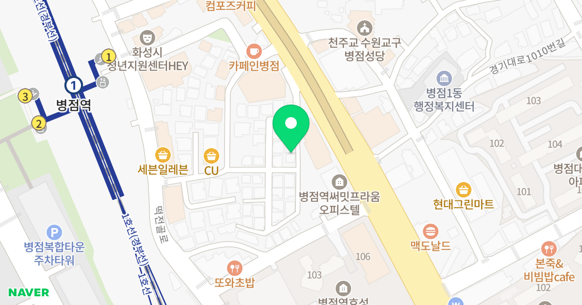 (377-12) 위치 지도 - 경기도 화성시 경기대로1021번길 10
