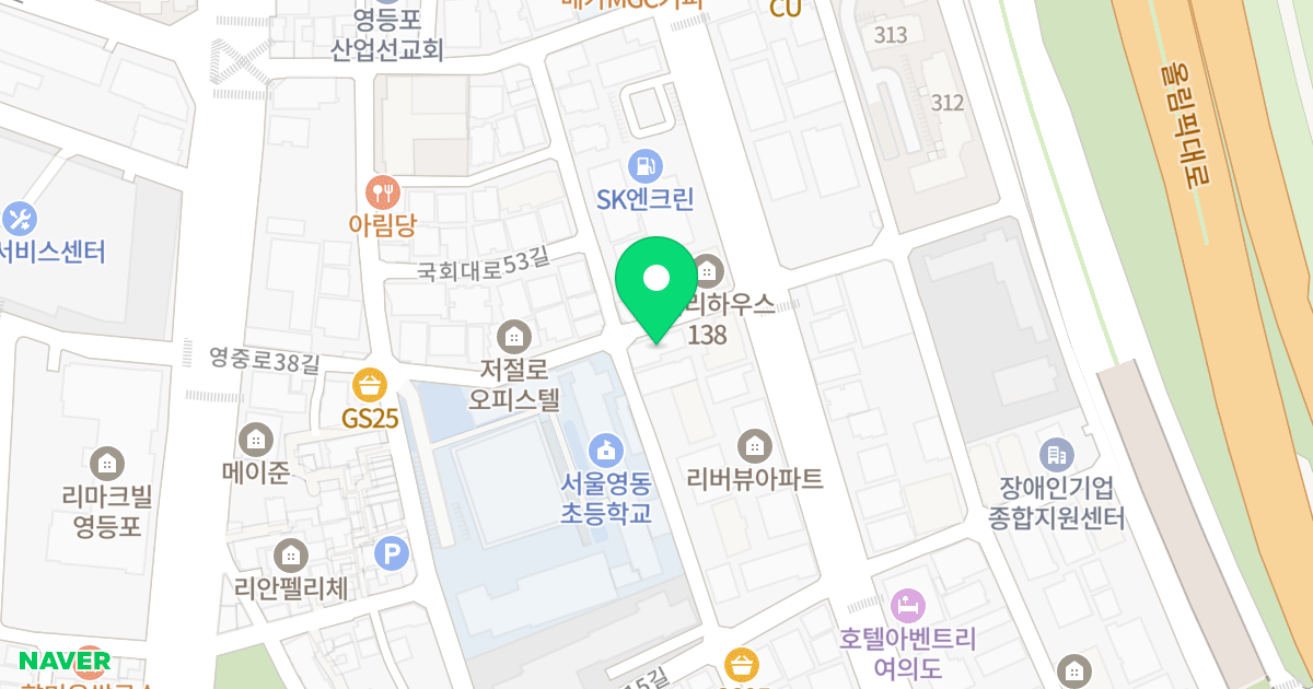 비앤비퀸즈빌 101동 위치 지도 - 서울특별시 영등포구 버드나루로17길 5