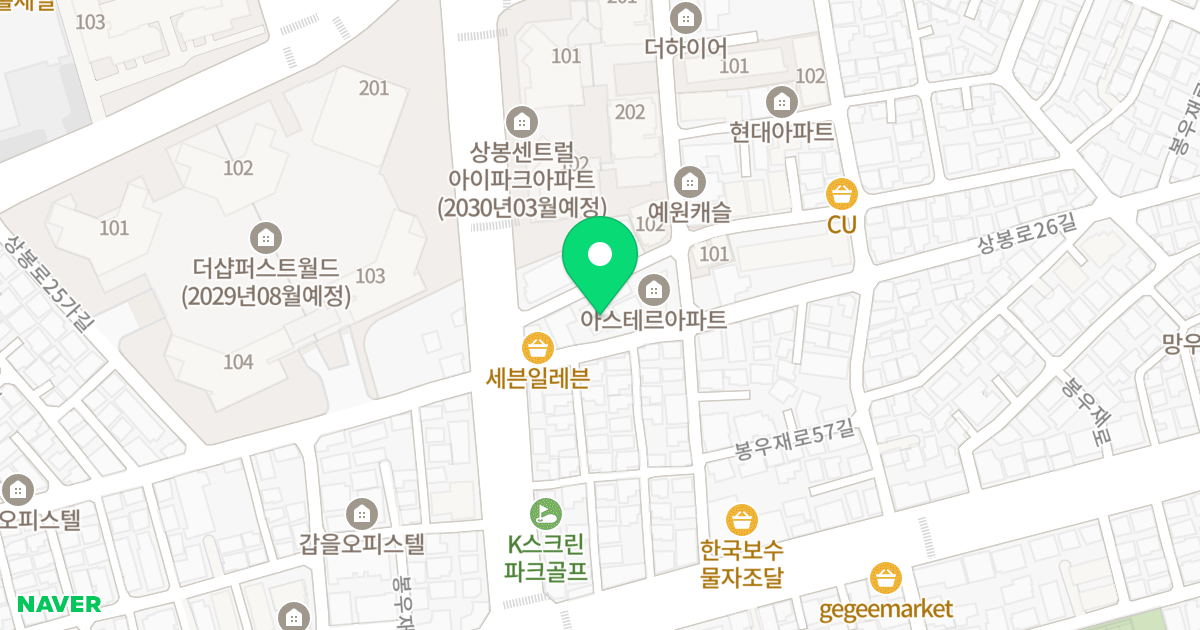 TRAUM VILLE 2 위치 지도 - 서울특별시 중랑구 상봉로26길 9
