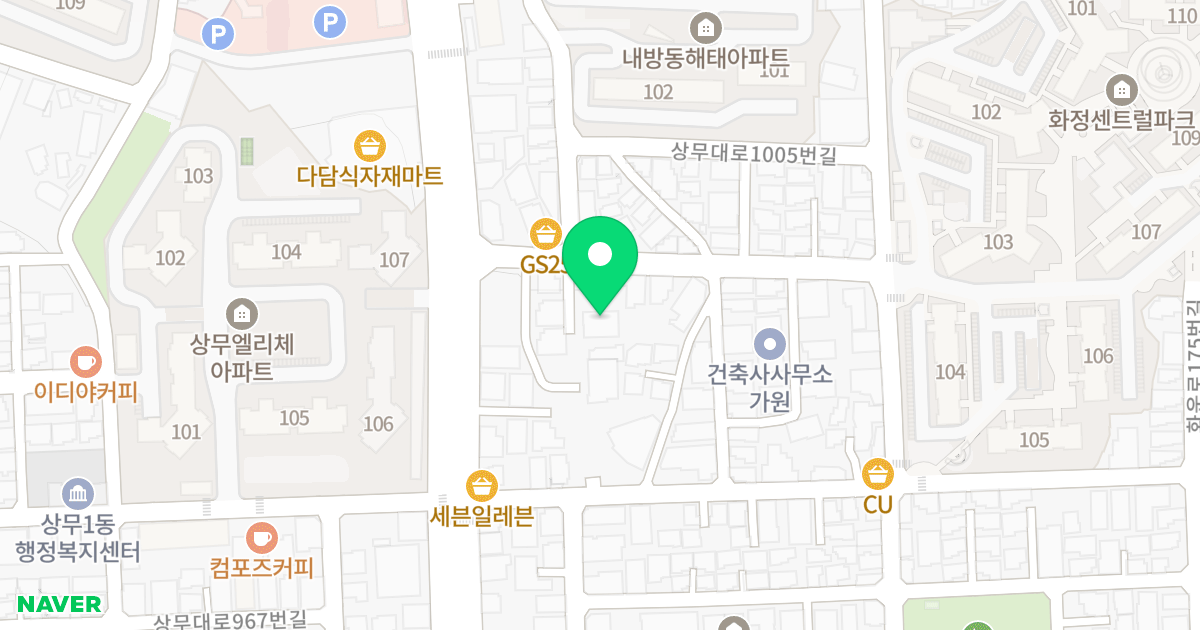 (292-4) 위치 지도 - 광주광역시 서구 월드컵4강로210번길 6-3