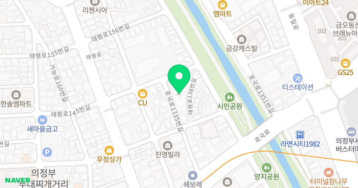 유현페라리움 위치 지도 - 경기도 의정부시 호국로1335번길 26