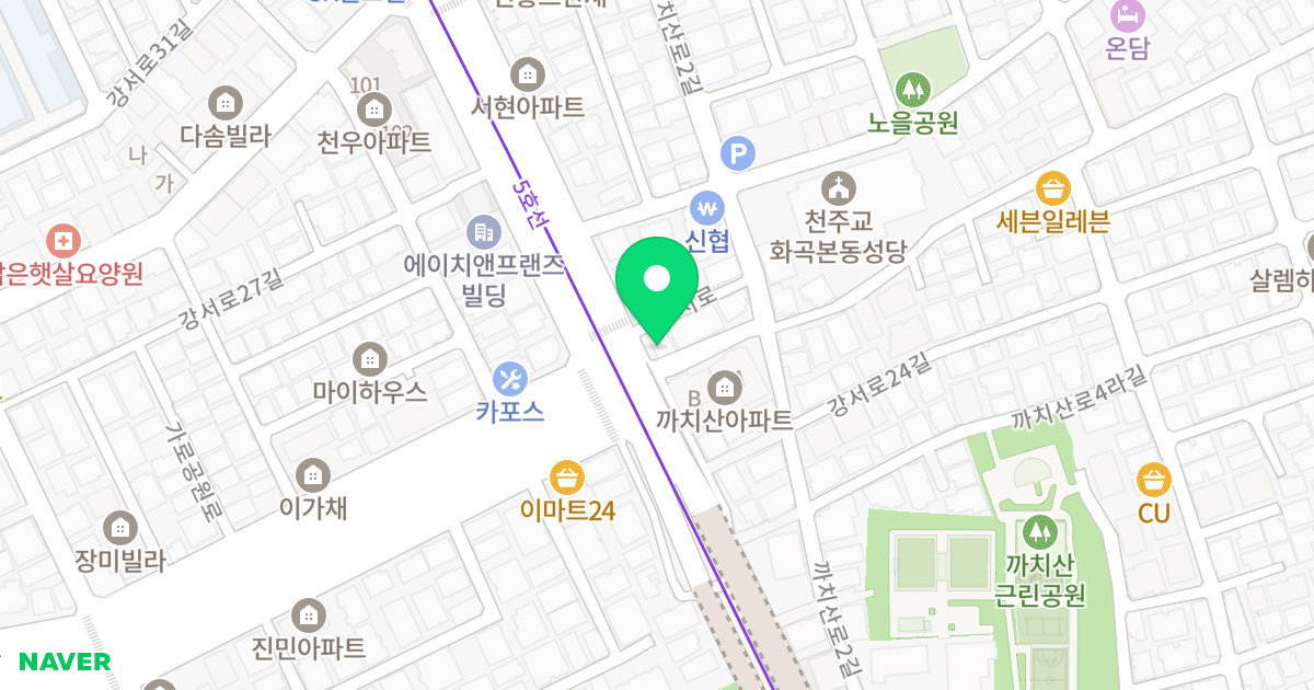 우성오피스텔 위치 지도 - 서울특별시 강서구 강서로 130-2